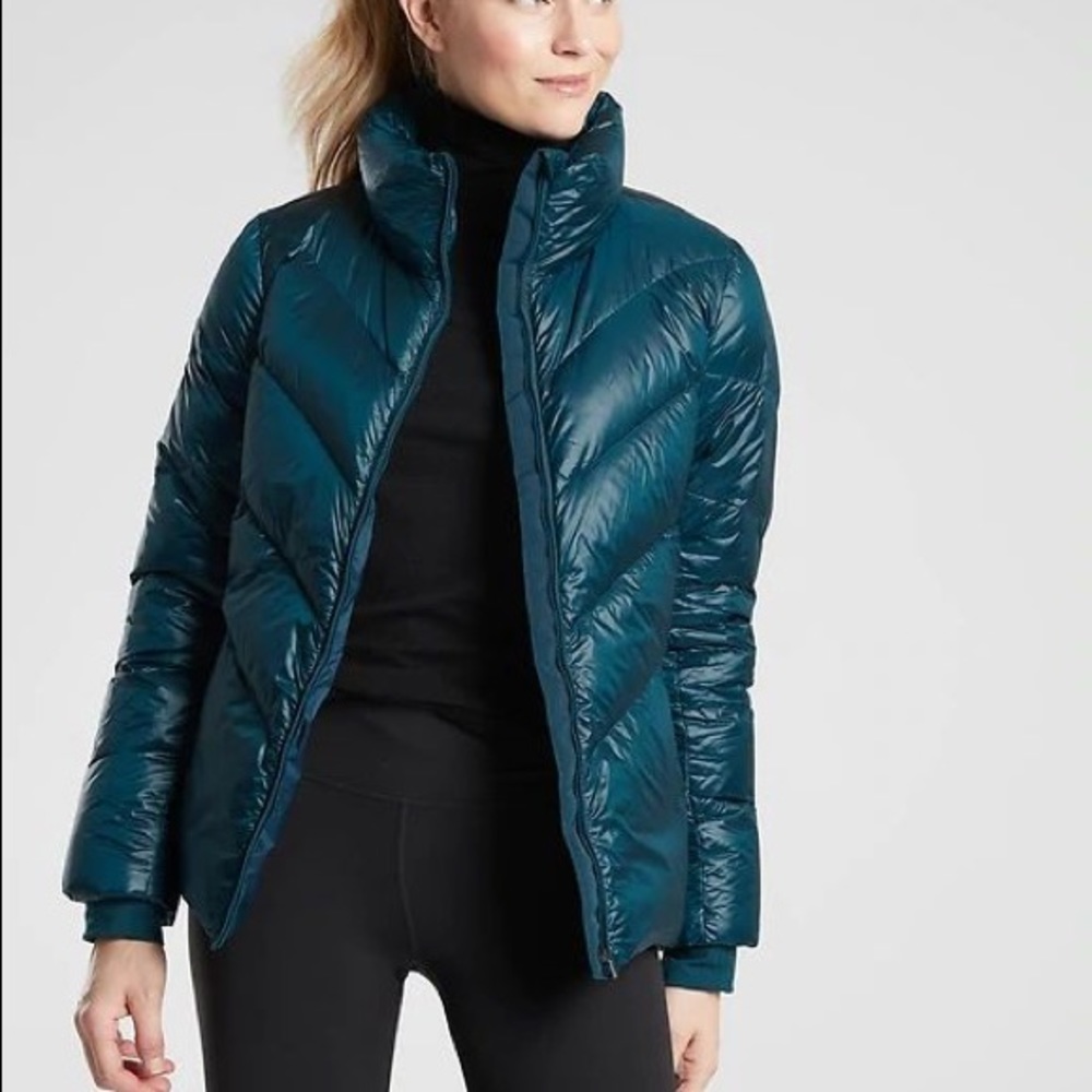 ATHLETA Lofty Down Jacket M Dark Vista Teal NWT